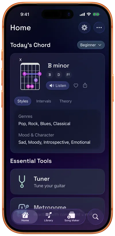 The Go-To App for Guitarists App Interface